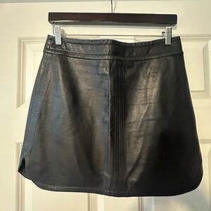 Banana Republic Navy Leather Skirt